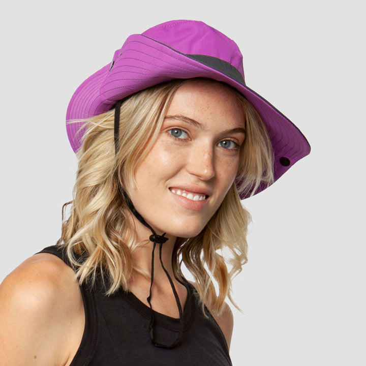 Damen Sommerhut Liane für Outdoor-Aktivitäten. Mit UV-Schutz, faltbar & komfortabler Pferdeschwanzöffnung.