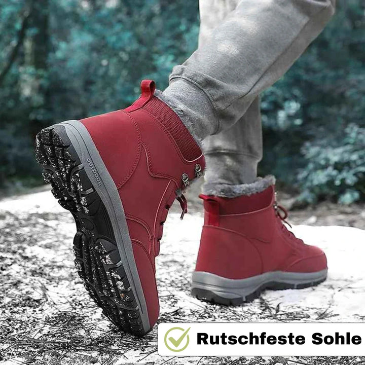 Warme Damen Winterstiefel mit kuscheligem Futter. Ideal für Outdoor-Spaziergänge bei Kälte.