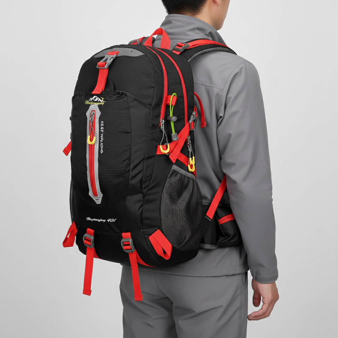 40 Liter Outdoor Rucksack. Mit leicht zugänglichen Fächern und Befestigungen.