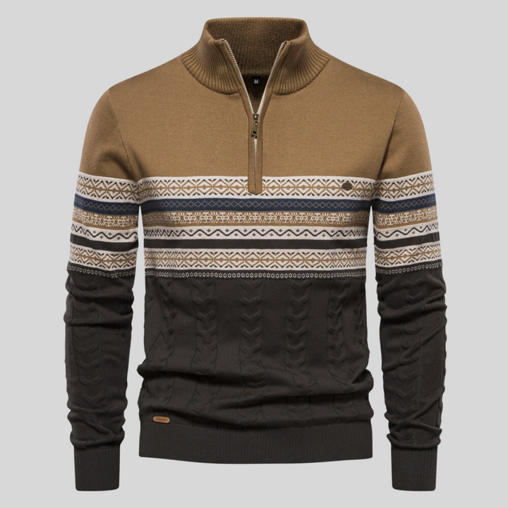 Herren Rundhals-Pullover in klassischem Design, ideal für Herbst- und Wintermode, kombiniert Komfort und Stil.