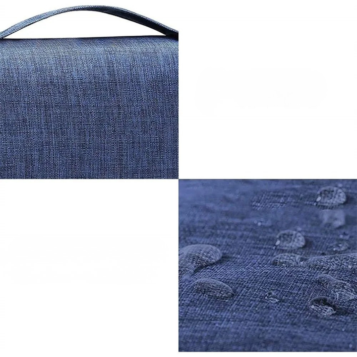 Elegante hängende Kulturtasche aus kationischem Material, wasserdicht, für stilvolle Reisen.
