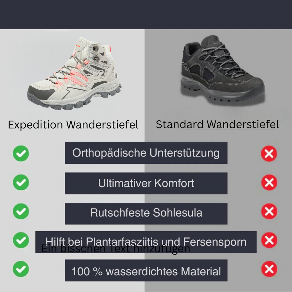 Leichte Damen Expedition Wanderschuhe, rutschfest & komfortabel für sicheren Halt beim Trekking.