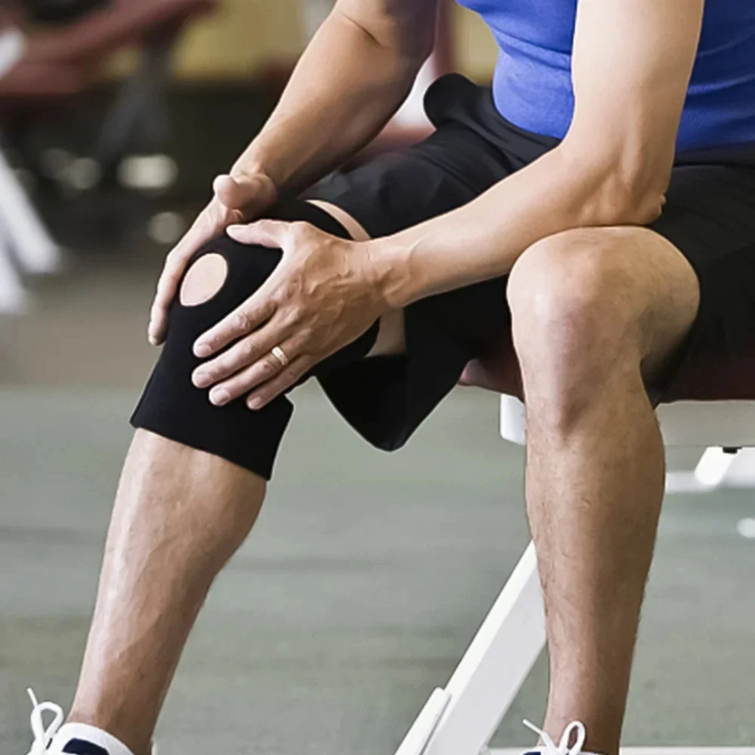 Unisex Patella-Kniebandage, schwarz, für Sport & Alltag, Kompressionsbandage für Knieschutz & Unterstützung.