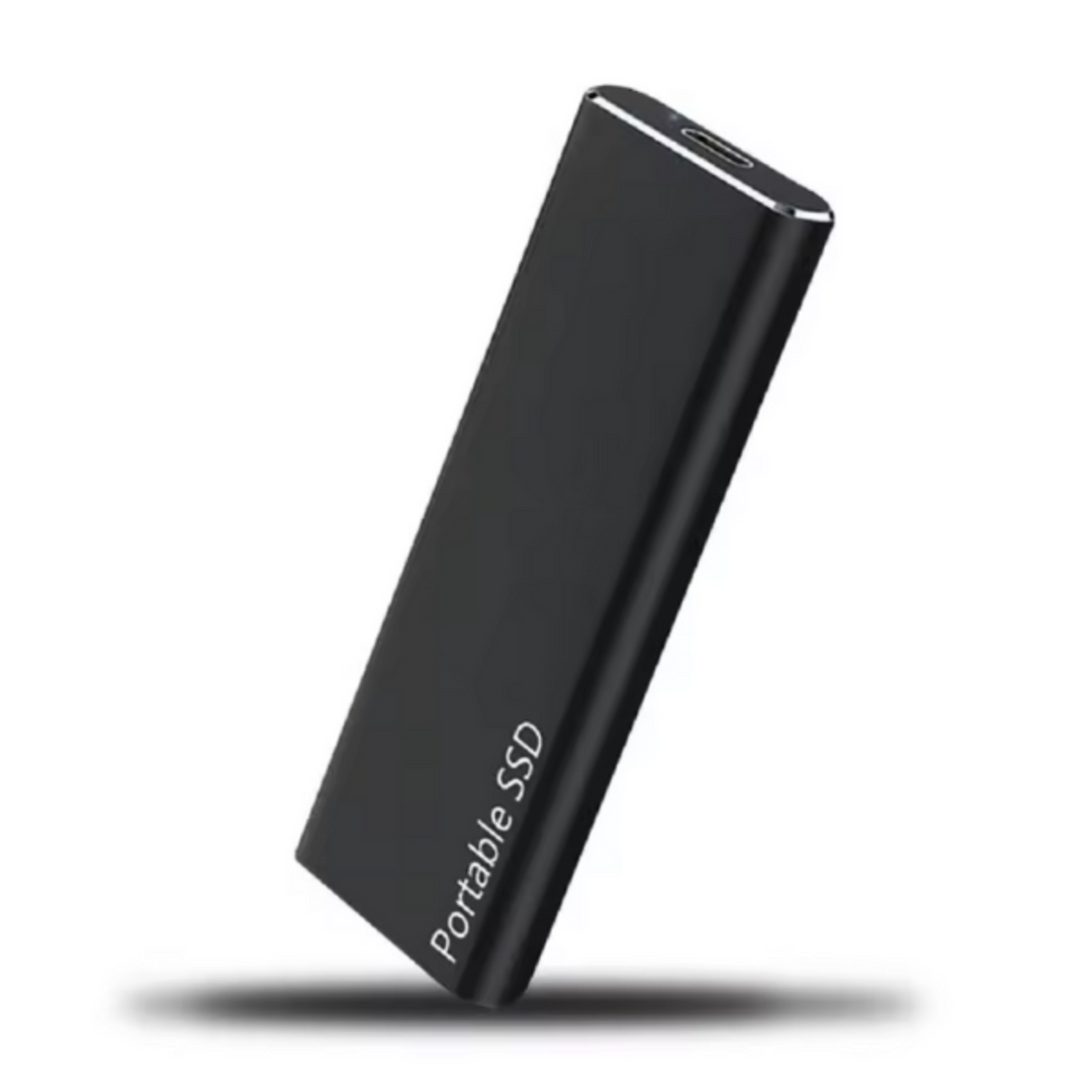 Kompakte externe USB-C Festplatte mit 1TB Speicher für schnelle Datenübertragung und mobile Datensicherung.