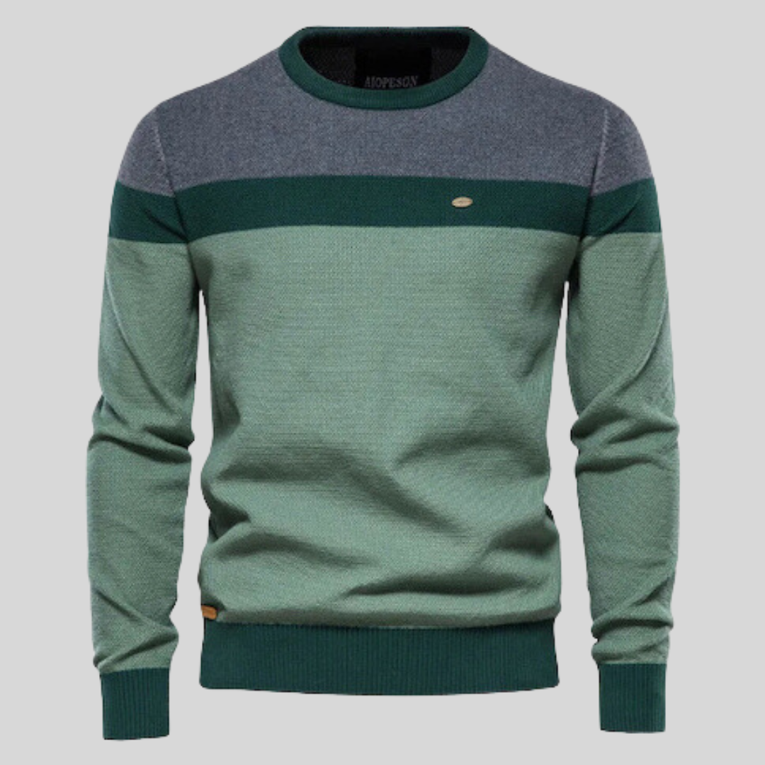 Herren Langarm Pullover in Dunkelgrau, Regular Fit Rundhals. Zeitloser Basic für elegante Freizeit-Looks.
