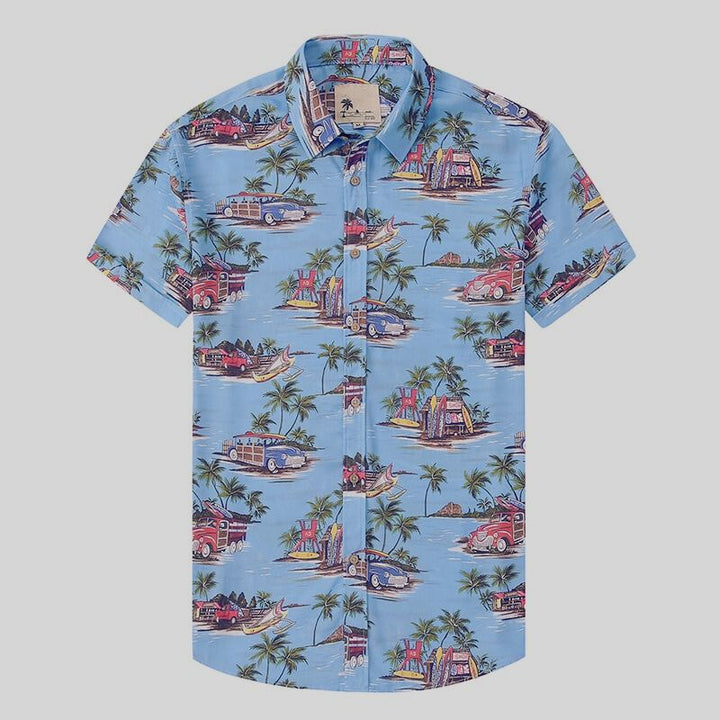 Herren Sommer-Polohemd mit klassischer Knopfleiste und kurzen Ärmeln. Perfekt für Freizeit & Urlaub.