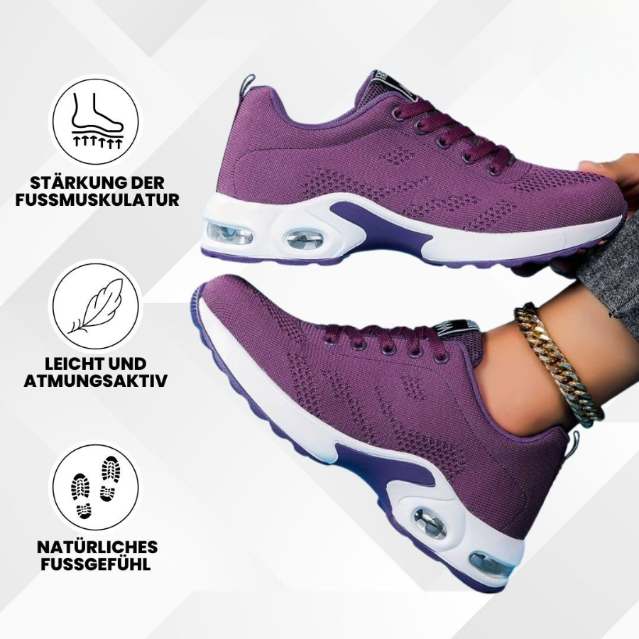 Komfortable Freizeitschuhe für Damen, weich gepolstert, für lange Spaziergänge.