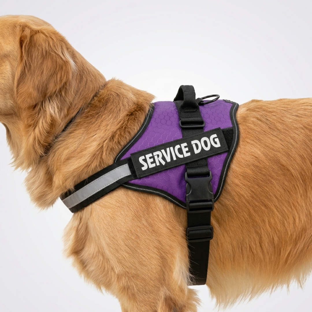 Verstellbares Assistenzhund-Geschirr. Komfortables & zuverlässiges Brustgeschirr für Servicehunde.