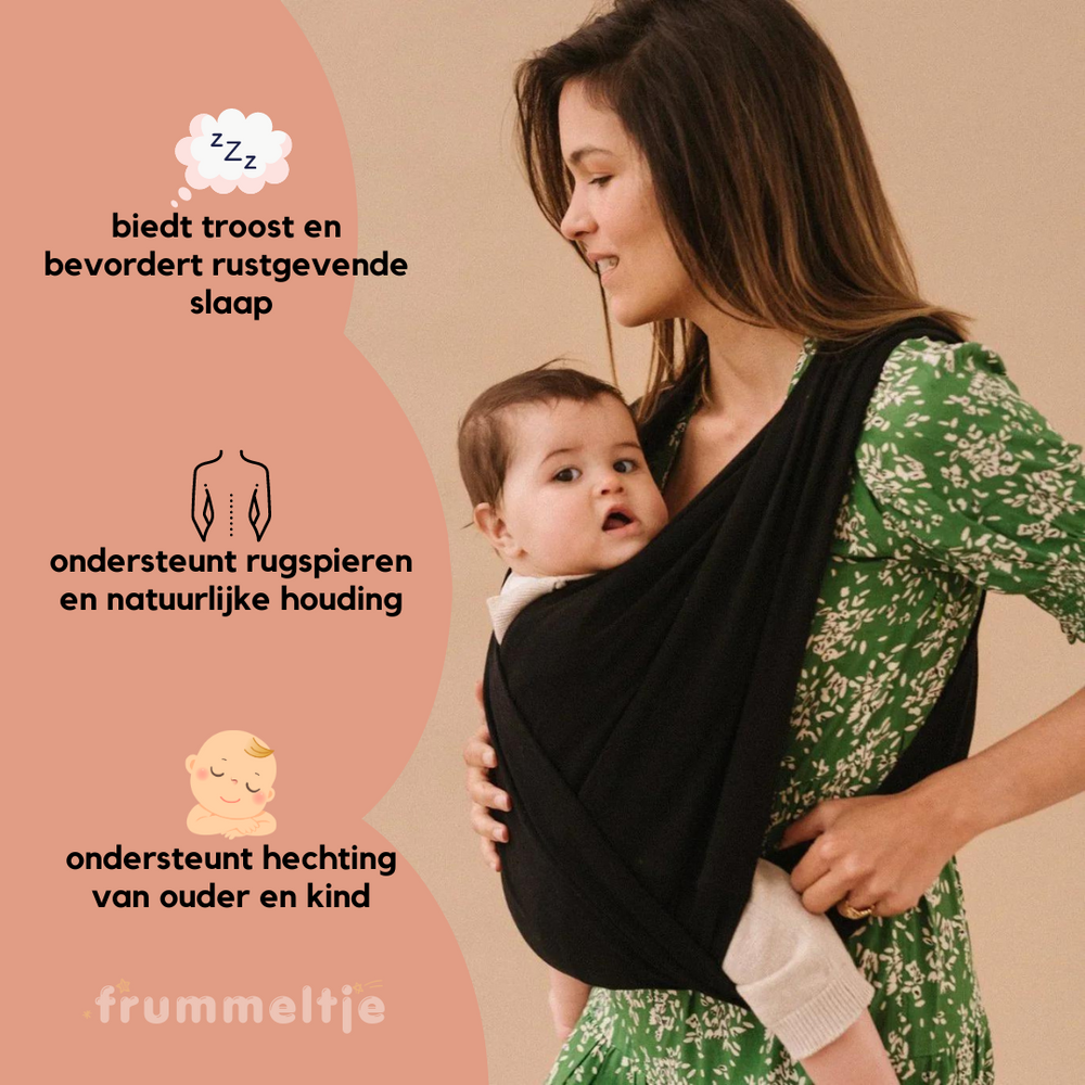 Komfortable Tragehilfe für Babys, ergonomisch geformt und rückenschonend für lange Spaziergänge.