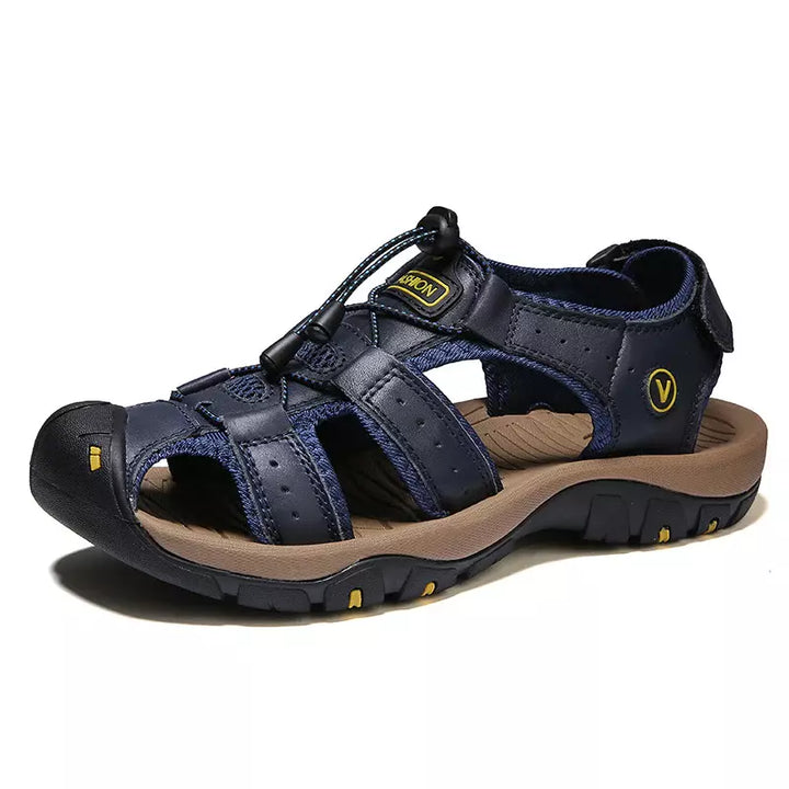 Orthopädische Herren Komfortschuhe, All-Terrain-Sandalen mit verstellbaren Riemen für Wanderungen.