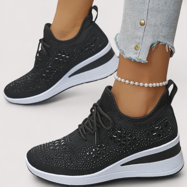 Glamouröse Glitzer-Damensneaker, leicht, bequem und rutschfest für Stil.
