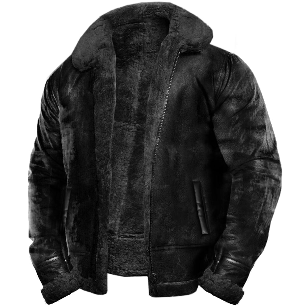 Stilvolle, warme Herren Jacke mit Reverskragen; perfekt als Winterjacke für kalte Tage & Outdoor.