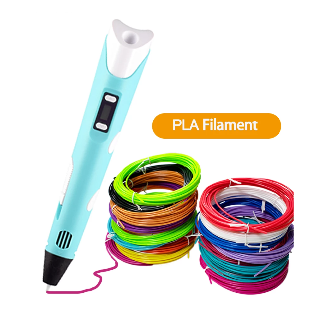 Handlicher 3D-Druckstift mit PLA-Filament für einfache 3D-Kunst. Ein tolles Bastelzubehör und Geschenk-Idee.