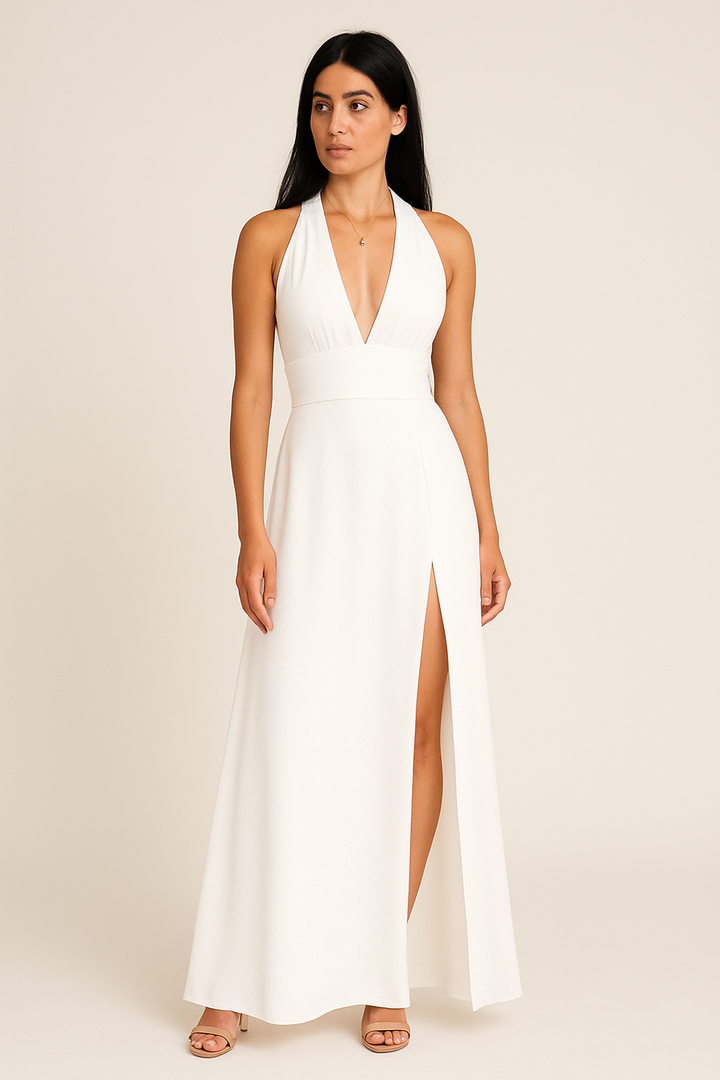 Luftiges, elegantes Damen Maxikleid. Perfektes Sommerkleid oder Abendkleid für festliche Anlässe und Hochzeitsgäste.