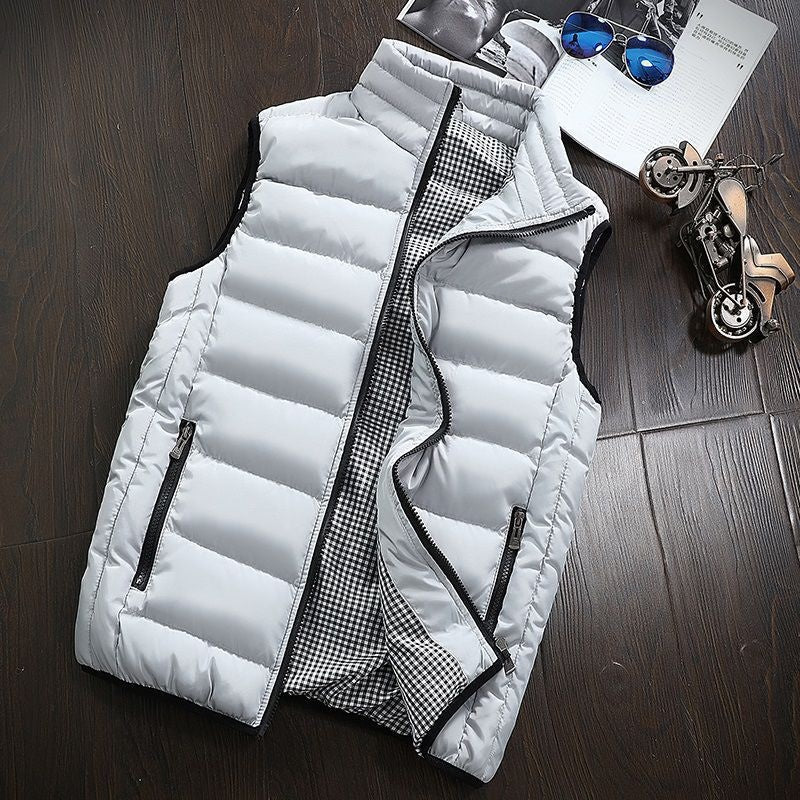 Herren Wasserabweisende Stehkragen Weste Henrik, gefüttert, perfekt für Outdoor-Freizeit & Reise.