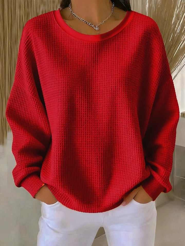 Lässiges Damen Sweatshirt mit dezenter Textur, ideal für entspannte Momente.