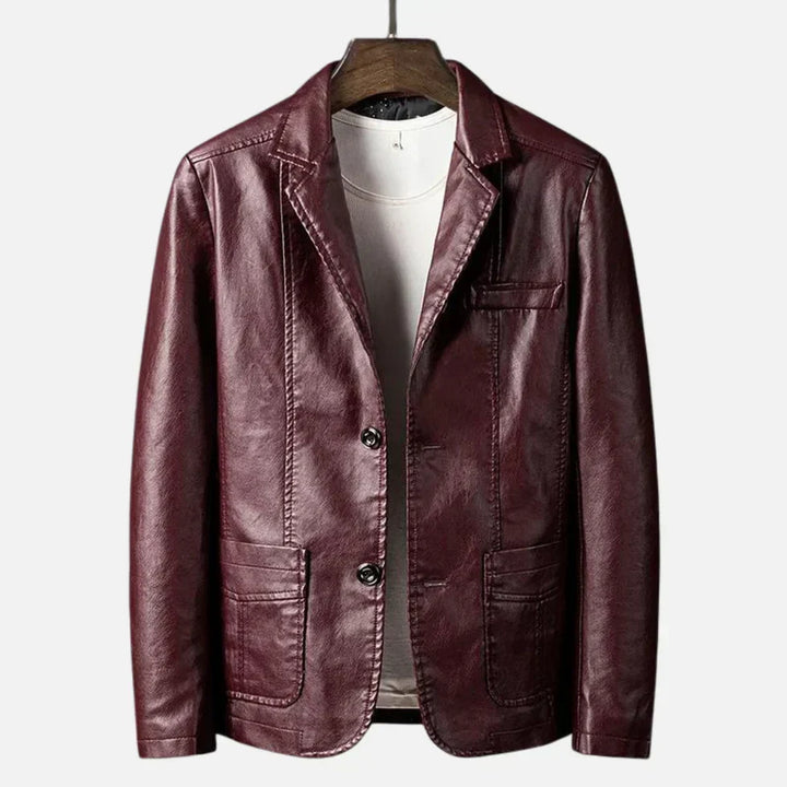 Klassisch schwarze Herren Vintage Jacke im Regular Fit. Elegante Mode für den modernen Mann, vielseitig.