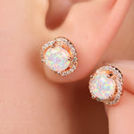 Weißer Opal und Roségold