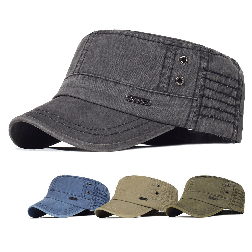 Herren Schirmmütze im Militär-Stil, verstellbar & lässig, perfekt für Streetwear-Looks und Freizeit.