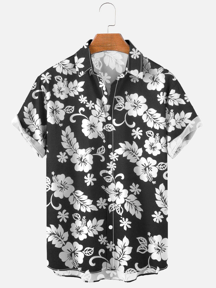 Hochwertiges Herren Kurzarmhemd mit einzigartigem Blumenprint. Für maximalen Komfort.