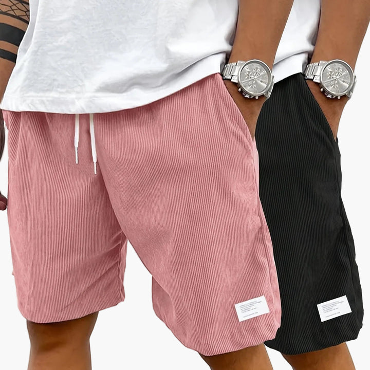 Elastischer Bund der Herren Cordshorts, bietet Komfort & lässigen Sitz; moderne Bermudas für Freizeit.