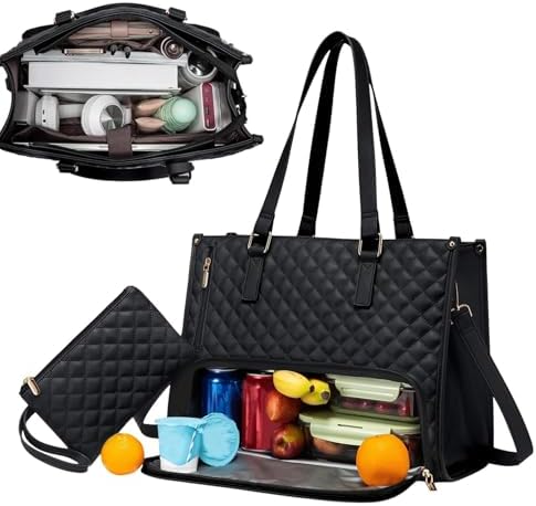 Unisex 2-in-1 Isolierte Lunch- & Laptoptasche für Büro & Reise. Perfekt für Pendler, Arbeit & Organisation.