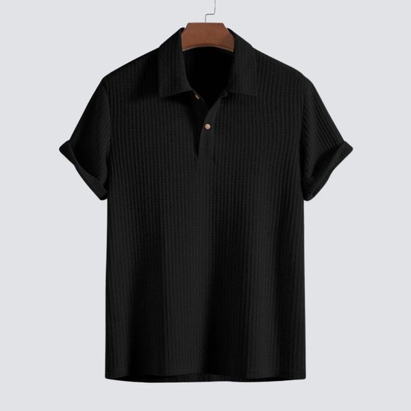 Modernes grünes Herren Kurzarm Polo-Shirt für stilvolle Männer, perfekt für Sommer & entspannte Looks.