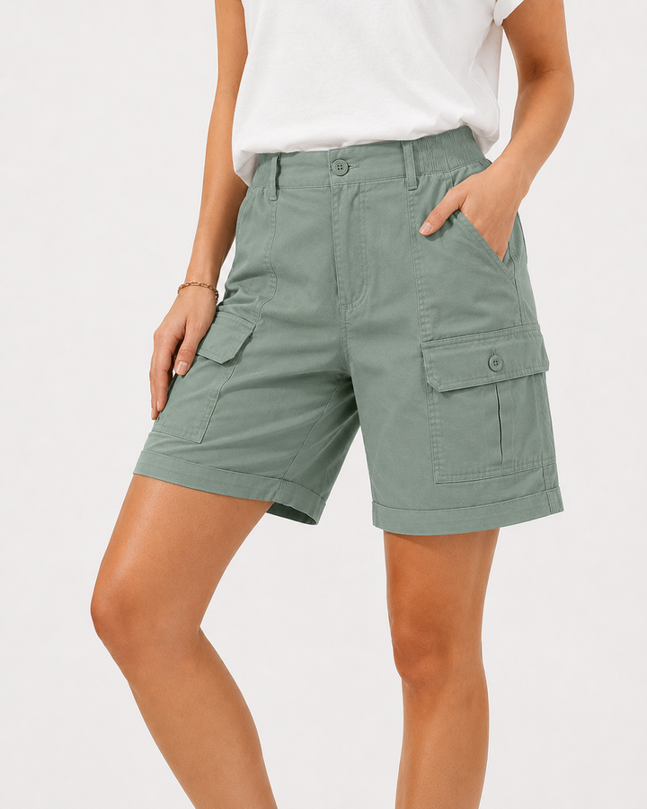 Komfortable Damen Sommer Jorts, High-Waist und lässig für vielseitige Outfits.