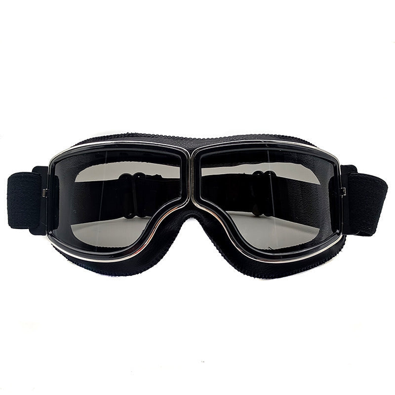 Pilotenbrille für Männer, Vintage-Look, mit UV-Schutz und Lederdetails.