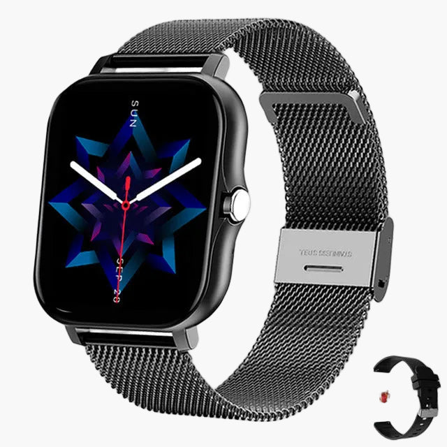 Multifunktionale Damen Smartwatch, schlankes Design, Seitenknöpfe für einfache Bedienung, Sportuhr.