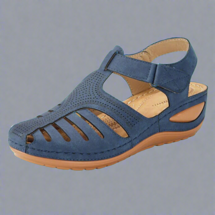 Bequeme orthopädische Damensandalen mit Fussbett, perfekt für Komfort und Stil im Sommer.