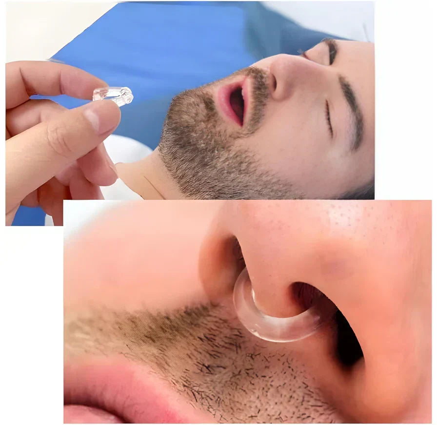 Unisex Anti-Schnarch-Nasenclip aus Silikon für ruhigen Schlaf, verbessert Atemwege & Gesundheit.