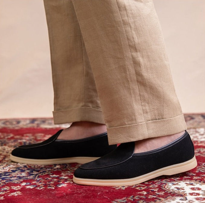 Elegante Herren Loafer im belgischen Stil, Schwarz. Luxuriöse Komfortschuhe für Business & festliche Anlässe.