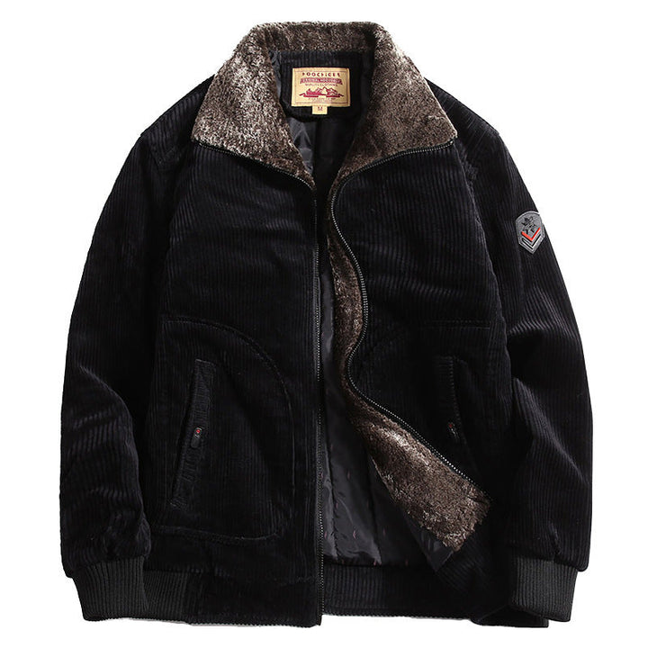 Stilvolle Herren-Winterjacke in Schwarz, warm und vielseitig. Perfekte Oberbekleidung für Herrenmode.