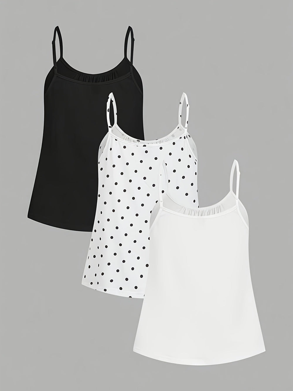 Modisches Damen Tank Top 3er-Set für den Sommer; lockere Passform & ideal zum Layering.