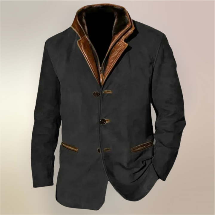 Herrenjacke im Retro-Stil. Zeitlose Übergangsjacke in Vintage-Optik. Ideal für stilvolle Freizeitmode.