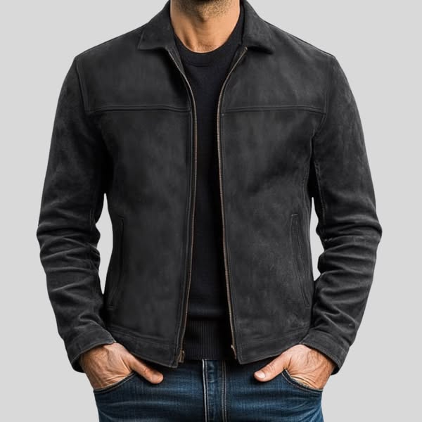 Herren Jacke Regular Fit in Schwarz. Moderne Freizeitjacke für einen zeitlosen Look und vielseitigen Alltag.