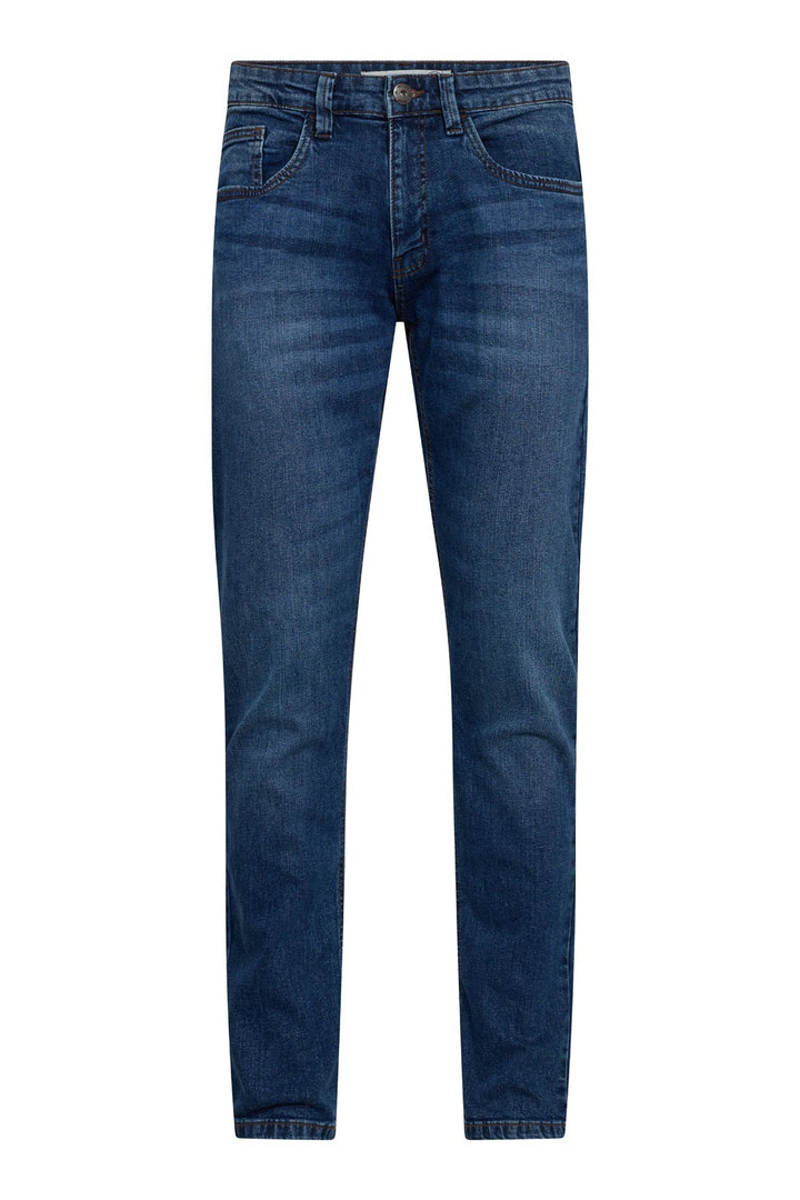 Modische Herrenjeans mit geradem Bein, blauer Denim, ideal für lässige und smarte Outfits.