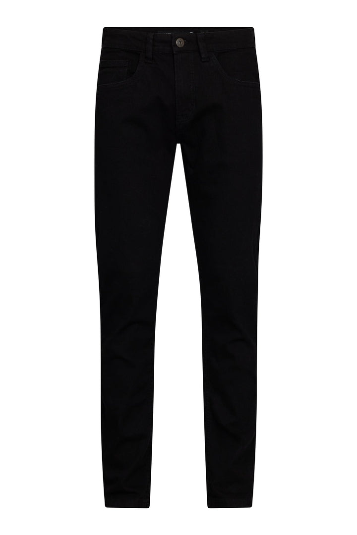 Blaue Herren Jeans mit geradem Bein, klassischer Five-Pocket-Stil aus robustem Denim.