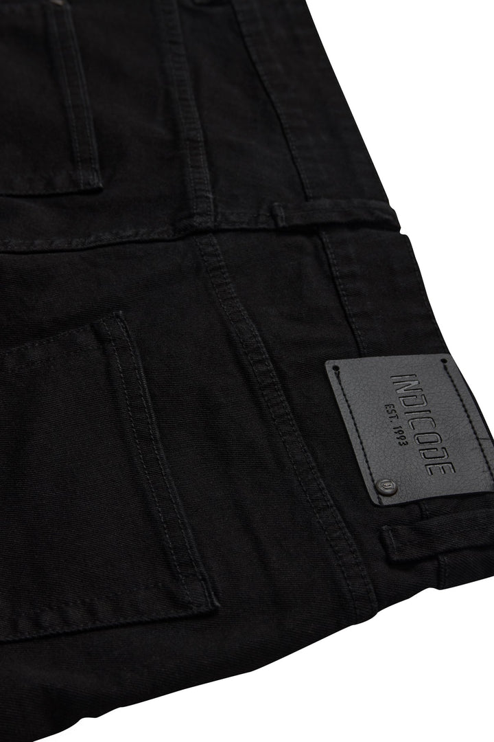 Hochwertige blaue Herrenjeans, gerades Bein, Mid-Rise Passform, aus strapazierfähigem Denim.