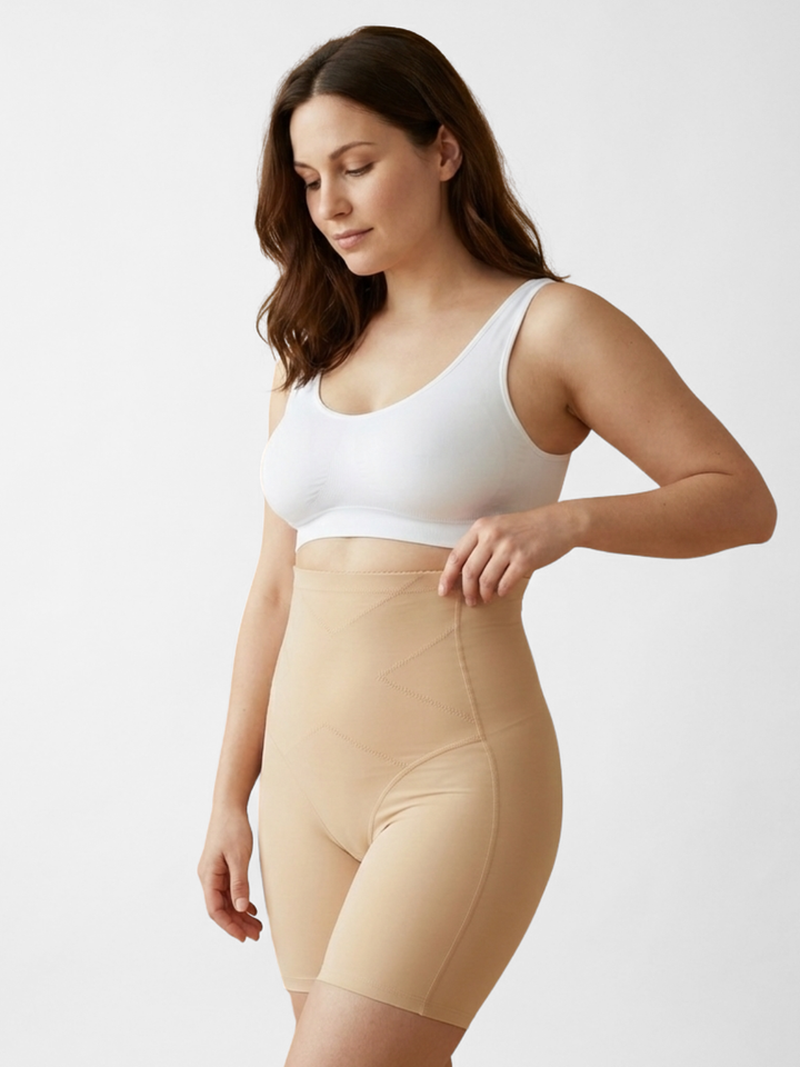 Damen Shape Shorts mit hohem Bund, bauchformend, perfekt für die Zeit nach der Schwangerschaft.