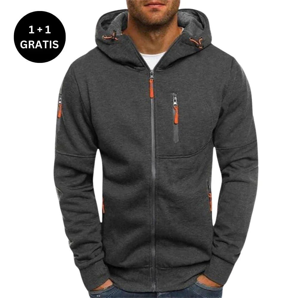Moderner Herren Kapuzenpullover Regular Fit, zeitlose Alltagskleidung für Männer.