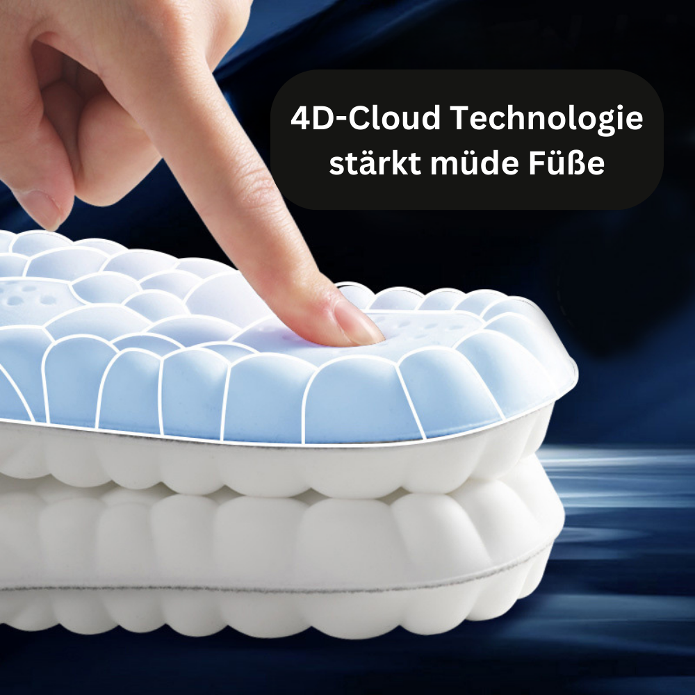 Unisex orthopädische Cloudflex Einlegesohlen für maximalen Fußkomfort und effektive Schmerzlinderung den ganzen Tag.