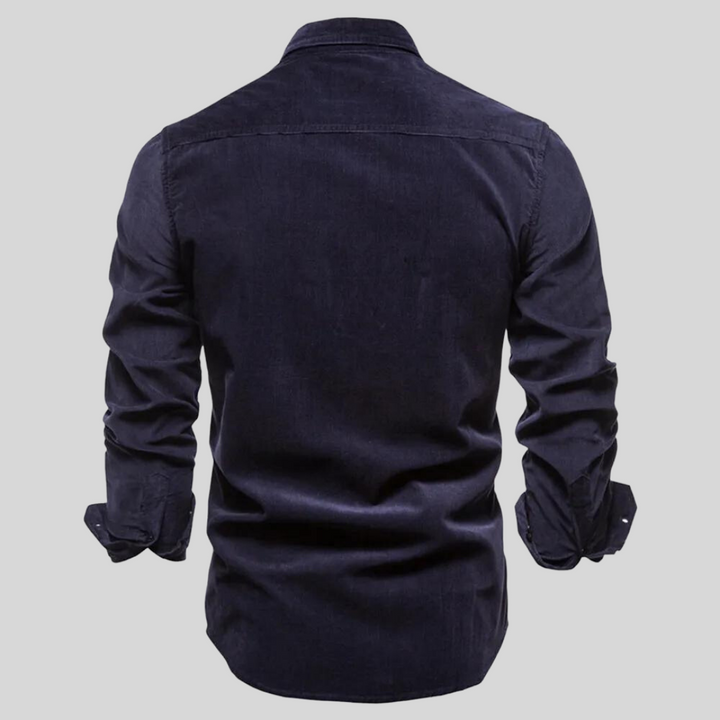 Klassisch & stilvoll: Herren Langarm Cordhemd als vielseitiges Knopfhemd für Herbst & Wintermode.