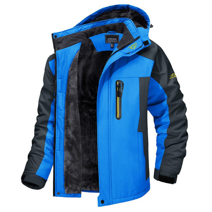 Robuste Schneejacke für Männer, ideal als warme Winterjacke oder Freizeitjacke für jedes Outdoor-Abenteuer.