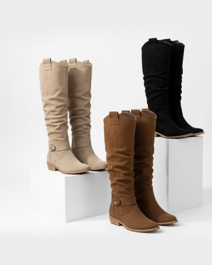 Ganze Ansicht: Damen Winterstiefel, warm, gefüttert, rutschfest für Schnee & Kälte.