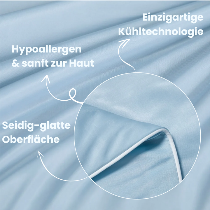 Innovativ: Kühlende Eisseide-Decke, Ihre Lösung für heiße Sommernächte und besseren Schlaf.