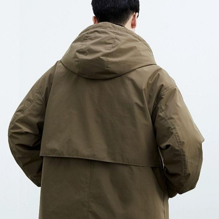 Leichte unisex Outdoor-Jacke, wasserdicht & atmungsaktiv, mit Kapuze und Reißverschluss, perfekt für Regen.