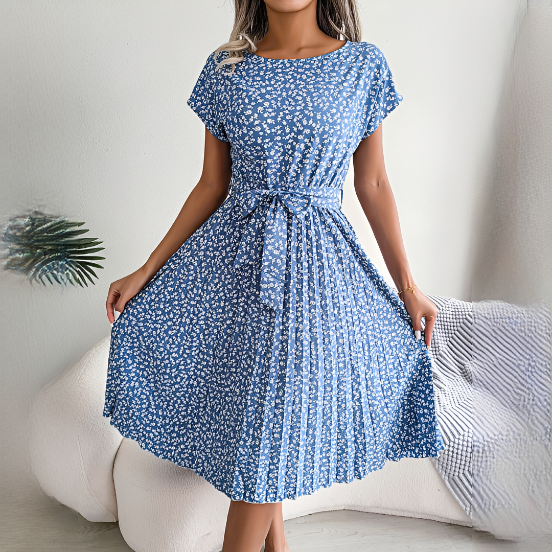 Schickes Slim Fit Damen Midikleid, elegantes Sommerkleid für Freizeit & Anlässe.