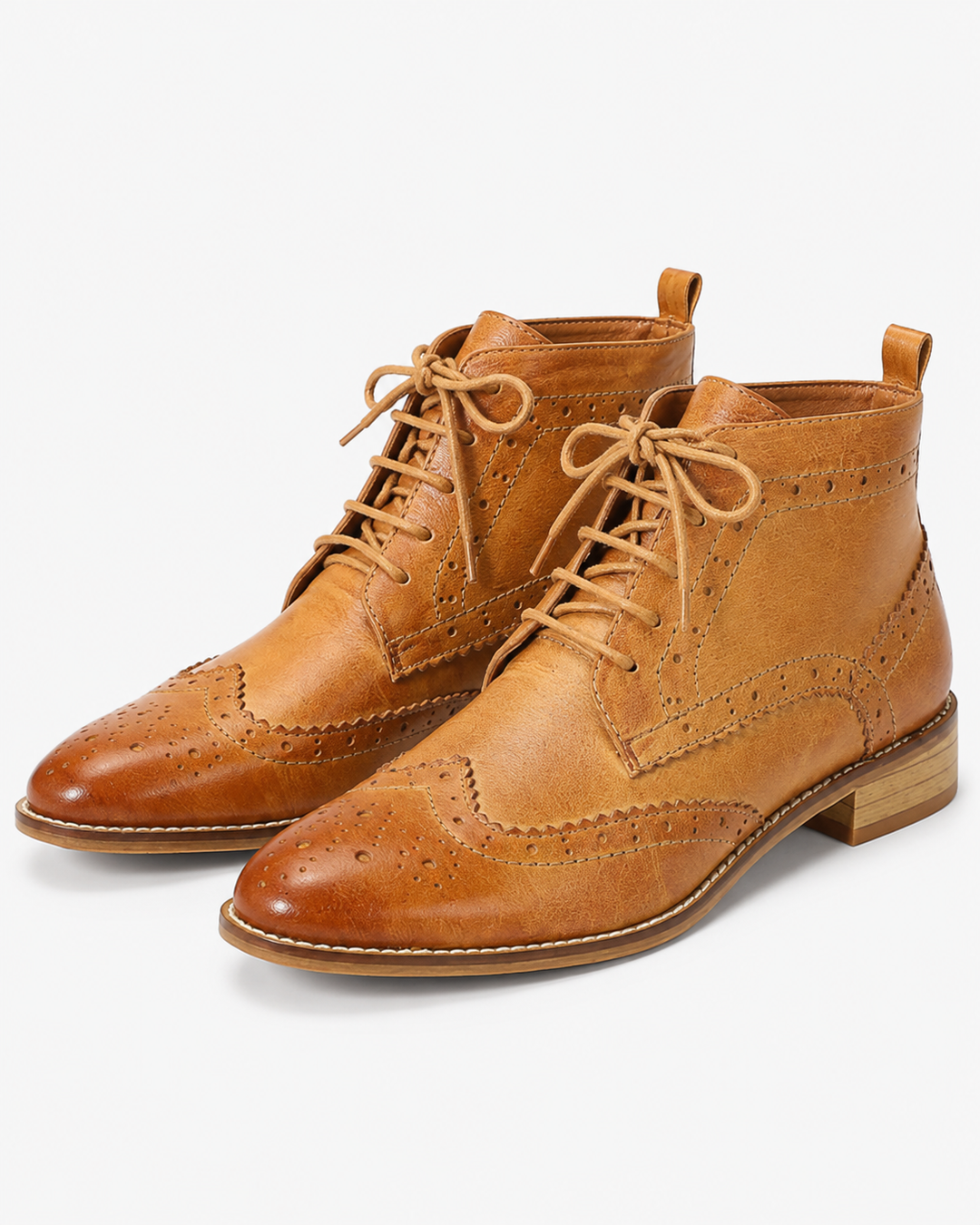 Stilvolle Damen Brogue Stiefeletten, knöchelhoch und bequem, perfekte Herbst-/Winterschuhe für jede Frau.